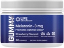 Dzīves pagarināšana Gummy ScienceTM Melatonin (Zemenes), 3 mg, Optimāls Miega atbalsts, Veselīgs diennakts ritms, Šūnu aizsardzība, Bezglutēna, Ne-GMO, Veģetārs, 60 Gumijas