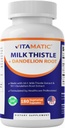 Vitamatic Milk Thattle 50:1 Extract 500mg, Dandelion Root 50:1 Extract 100mg, 180 Veģetārās kapsulas, bez GMO, bez lipekļa