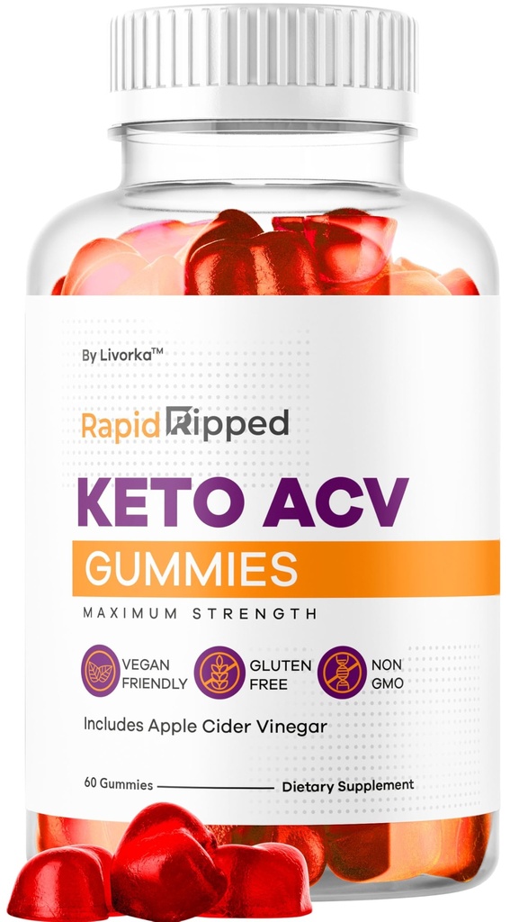 Rapid Aprīkots Keto ACV Gumies Svara zaudēšanas atbalsts, Rapidripped Keto Plus Apple Sidrs Etiķis Gummy Advanced Formula 1050MG, Visi Natural Gomitas Reviews, 60 Gumijas par 1 mēnesi
