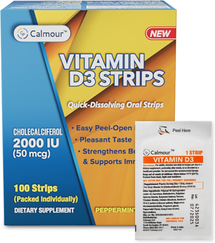 Vitamīns D3 Strips 100 Pack