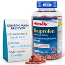 LAIKA LABS, INC. Savlaicīgi lietojamas Ibuprofēna 200 mg 1000 tabletes - tabletes sāpju atvieglošanai un drudzis Samazinātājs - galvassāpes Reliefs, menstruālas sāpes, zobu sāpes, muskuļu sāpes, artrīts Sāpes un ķermeņa sāpes