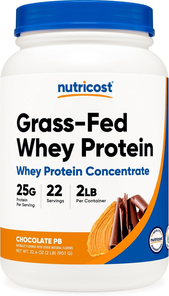 Nutricost Zāles lopbarības sūkalu olbaltumvielu koncentrāts (šokolādes pupiņu sviests) 2LBS - ne-ĢMO