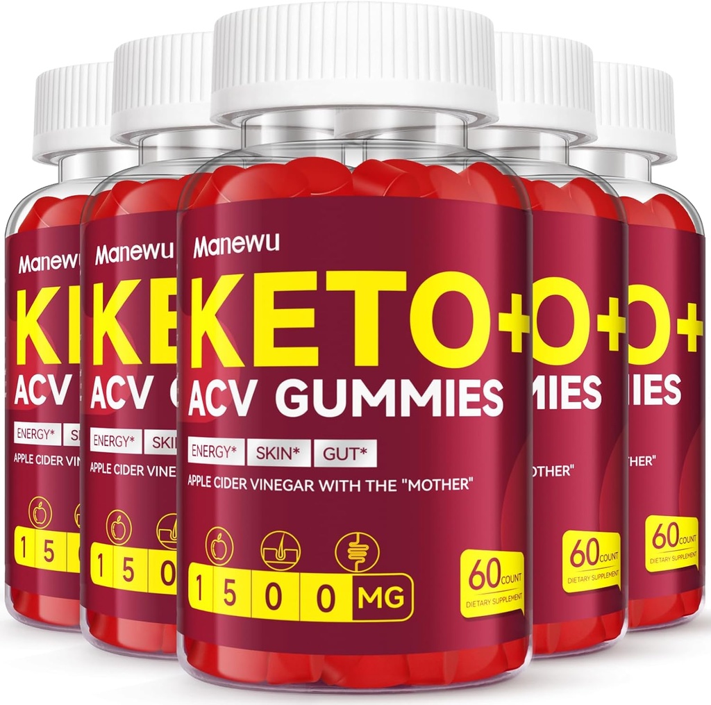 Keto ACV Gummies - 1500mg Apple Sidra Etiķis ar māti - Vegan, Non-GMO, Organic Apple Cider Etiķis sievietēm vīriešiem, Detox & tīrīt, 5 Pack