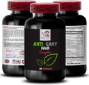 Anti sirmi mati tabletes - ANTI GRAY HAIR COMPLEX - Krāsu vitalitāte, Pelēki mati kopšanai, Svaigs tonis, Vibranta krāsa, Anti sirmi mati papildināt, Matu toņu kontrole, Jaunības izskatu 1 pudele 60 kapsulas