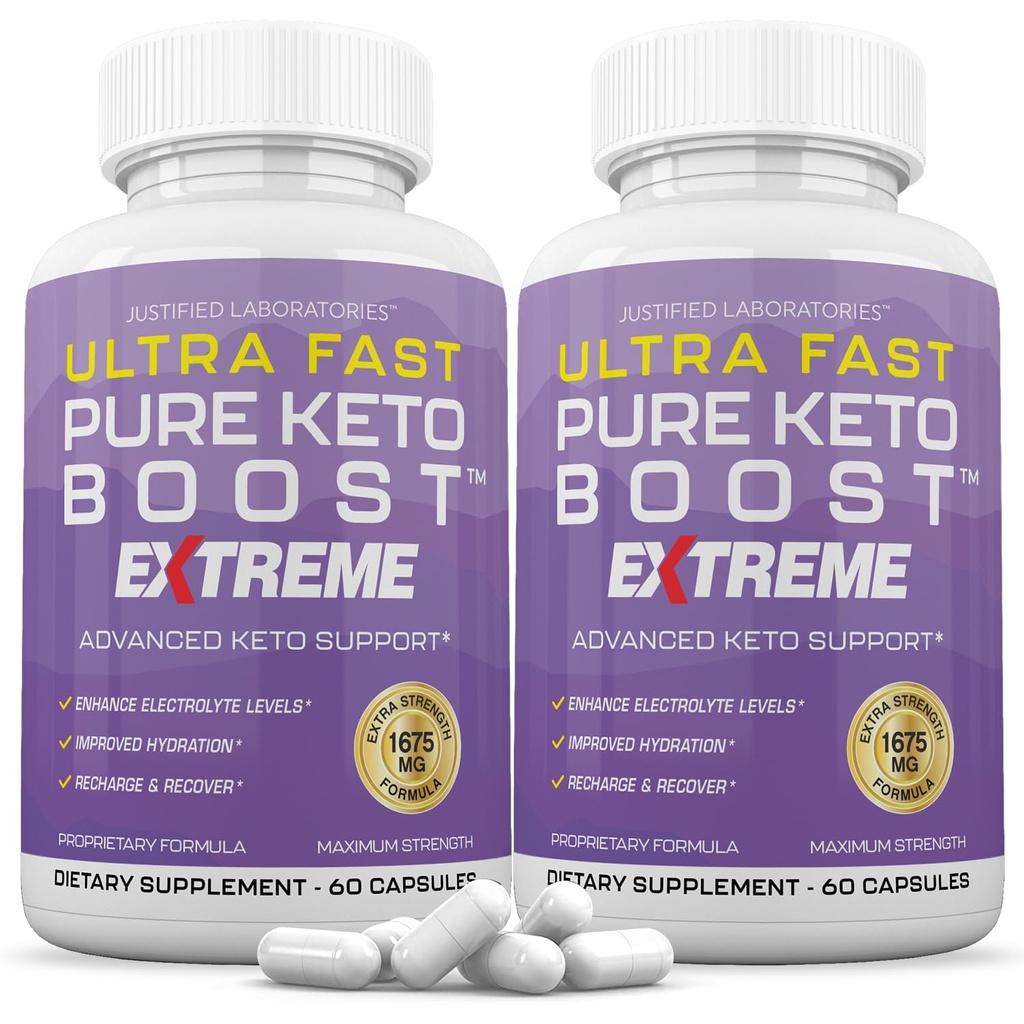 Īpaši ātri Pure Keto Boost Extreme Keto Tabletes 1675MG Jaunas un uzlabotas Formulas Satur Apple sidru Etiķis Extra Virgin Olīveļļa Pulveris Zaļās tējas lapas 120 kapsulas