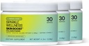 Sparkle Wellness Skin Boost (Tropiskā) [3 iepakojums 30-Serves] ” Kolagēna pulvera papildinājums ar VERIOL Bioaktīvs Hidrolizēts kolagēna peptīdi un vitamīns C, lai uzlabotu ādu, matu un nagu veselību