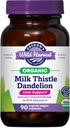 Oregonas savvaļas raža Certified Organic Milk Thistle Dandelion Capsules Aknu atbalsta ekstrakts Standardized to 80% Silymarin, 90 Count