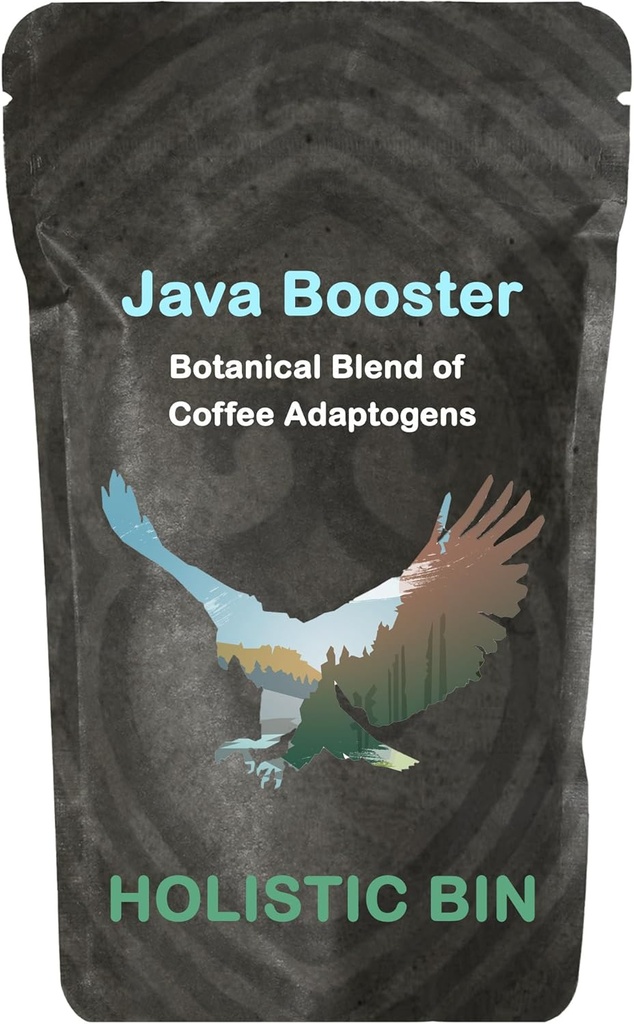 Holistisks Bin Organic Mushroom Coffee Java Booster - Mountain Eagle ” Adaptogēns Kafija Pievienot ar Chaga Sēņu Pulveris, Shilajit Pulveris, & Cacao Nibs ” Atmiņas un fokusa bagātinātāji pieaugušajiem