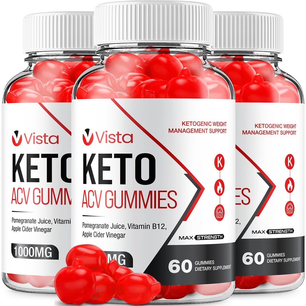 (3 Pack) Vista Keto ACV Gummies - Advanced Formula Vista Keto Plus ACV Gummies Apple Sidrs Etiķis Vista ACV Diētiskā Papildinājums Vīrieši Sievietes (180 Gumijas)