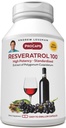 ANDREW LESSMAN Resveratrol-100mg - 30 Kapsulas - Sarkanā vīna labvēlīga, dabiski okupēts antioksidants, bez alkohola. Bez piedevas