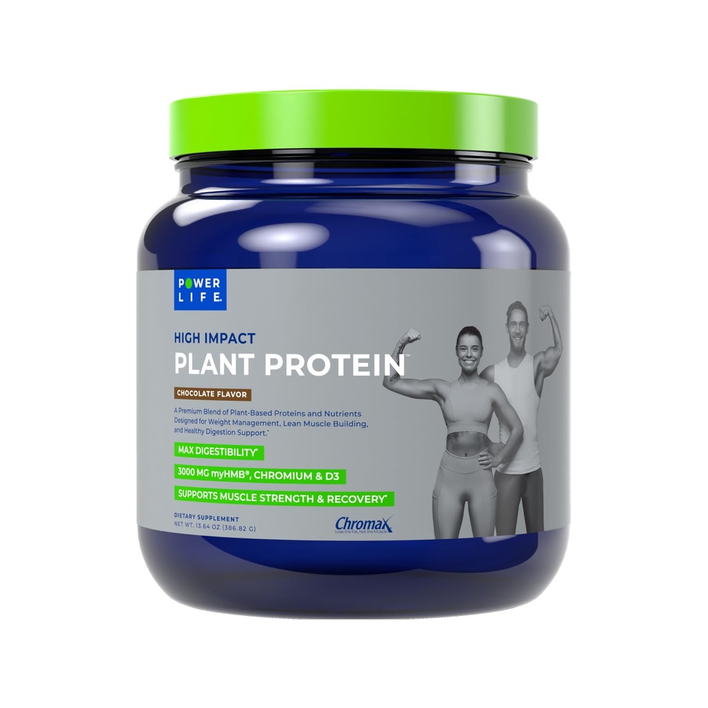 POWELLIFE augstas ietekmes augu proteīna pulveris ar 3000 MG HMB, augu bāzes, bez cukura pievienots, vegan, Keto Friendly, ne-GMO (šokolāde - jaunā formula)