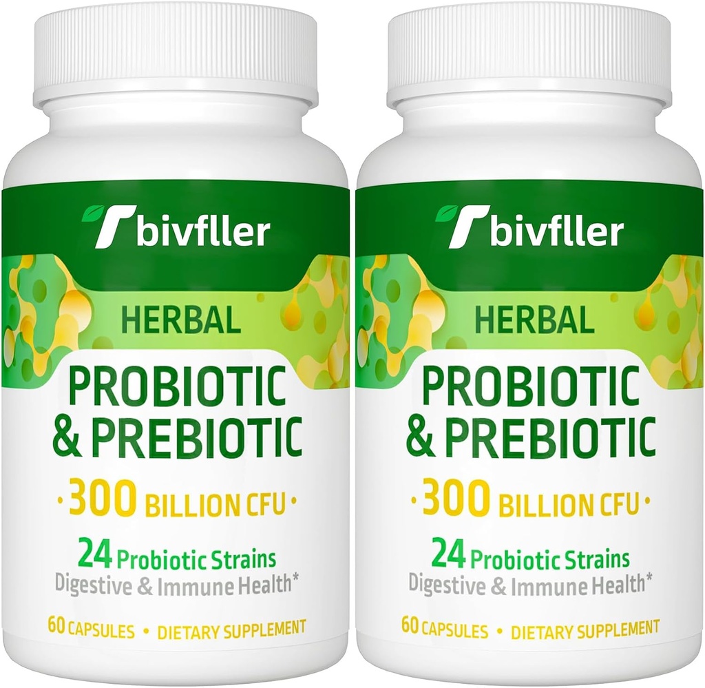 Probiotikas sievietēm Vīriešiem 300 miljardi KVV, 24 celmi Probiotikas+15 Organiskie Ārstniecības augi Prebiotikas Blend, Pre un Probiotikas, Gremošanas veselība, Imūnās un zarnu, Caureja, Bloating, Vegan, 4 Mēnešu Piedāvājums