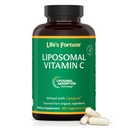 Dzīvības Fortune Liposomālais vitamīns C 2100 mg, ātras darbības Absorbcija, augstāka bioloģiskā pieejamība Imūnsistēma, augsta antioksidanta papildformula – kolagēna pastiprinātājs – 180 kapsulas