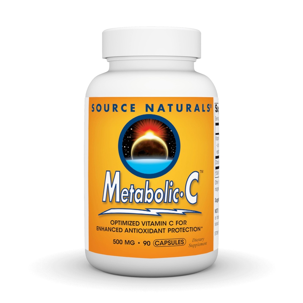 Avots Naturals Metabolisms C, Optimizēts C vitamīns pastiprinātai antioksidantu aizsardzībai*, 500 mg - 90 kapsulas