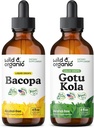 Savvaļas un organiskās bakopas Tincture 4 fl oz & Gotu Kola Tincture 4 fl oz