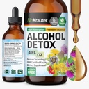 BIO KRAUTER Alkohola detoksikācijas Tincture - Aknu tīrīt Formula - Milk Thistle & Dandelion - Aknu Detox Šķidrais ekstrakts - Alkohols un bezcukura - Vegan pilieni 4 Fl.Oz.