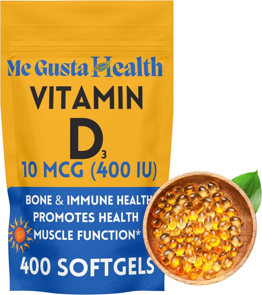 D3 10 μg (400 SV) 400 softgeli - D3 vitamīna papildinājums - D3 vitamīna softgeli - esenciāla kalcija absorbcijai -- uztura papildinājums kauliem, zobiem, muskuļiem un imūnās veselības atbalsts