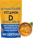 D3 10 μg (400 SV) 400 softgeli - D3 vitamīna papildinājums - D3 vitamīna softgeli - esenciāla kalcija absorbcijai -- uztura papildinājums kauliem, zobiem, muskuļiem un imūnās veselības atbalsts