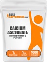 BulkSupplements.com Kalcija askorbāta pulveris - buferēts C vitamīna papildinājums, kalcija pulveris - nesatur veganu un glutēnu, 1g uz apkalpojošo, 1kg (2,2 mārciņas) (1. iepakojumā)