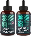 WILD FUEL Marine Liquid Collagen un Liquid Collagen ar Biotin Enhanced Collagen Bundle