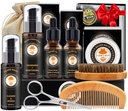 XIKEZAN Beard Kit vīriešiem kopšanai un aprūpei w/beard kondicionieris, mazgāšana, eļļa, balzams, birste, Comb,Birthday tēvi Valentīna Dāvanas vīriešiem Him tētis vīrs puisis Ziemassvētku dāvanas Vīrieši Stocking Studers