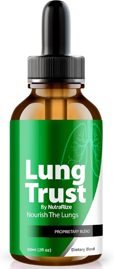 NutraRize Lung Trust Drops, Herbal Liquid Drop, Uztura papildinājums Jūs varat uzticēties, Visu dabas formula elpošanas un plaušu veselību, tīrīšana un detox, Atsauksmes (30 Kalpo)