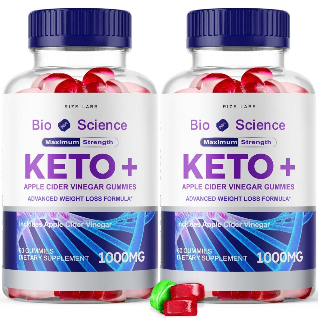 rize laboratorijas - Biozinātnes Keto Plus Gumijas svara zudums, Extra Strength, Advanced Formula Ietver Apple Sidra Etiķis Gumijas (120 Gumijas) (iepakojums no 2)