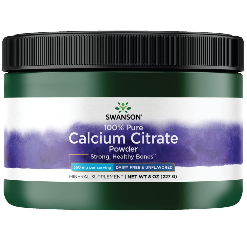 Swanson 100% Pure Kalcija citrāts PWD 8 OZ