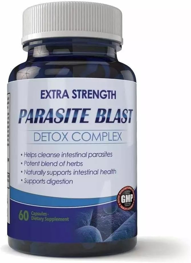 Parasite-Blast tīrīt Detox: 60 kapsulas ātrai ķermeņa atjaunošanai un veselības detoksifikācijai, dabas tīrīšana