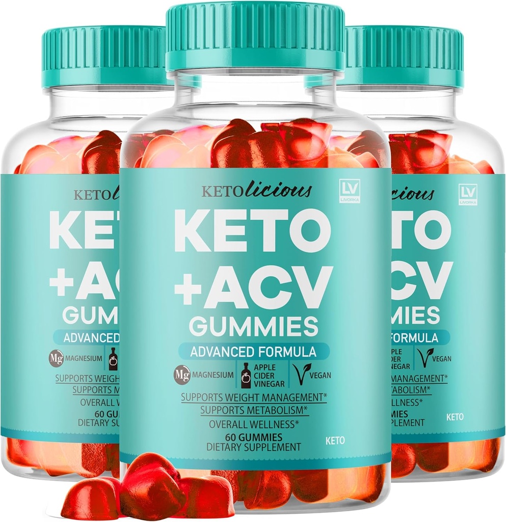 (3 Pack) Ketolicious Keto ACV Gummies, Ketolicious Gumys Advanced Formula 1050MG, All Natural Premium Plus Apple Cider Etiķis Gummy maksimālā stipruma Gomitas Atsauksmes, 180 Gumijas par 3 mēnešiem