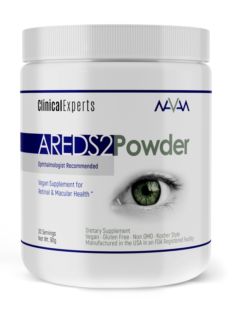 Navan AREDS 2 Pulveris tiem, kas nevar uzņemt tabletes vai Softgels - Acu vitamīni un minerālvielas - Lēcas Clarity & Retina Veselības pēc klīniskie eksperti, Lutein, Zeaxanthin & Cink Kosher Style, 30 Kalpo