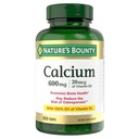 Dabas Bounty kalcija karbonāts & D vitamīns, atbalsta imūno veselību un kaulu veselību, 600mg kalcija un 800IU D3 vitamīns, 250 tabletes