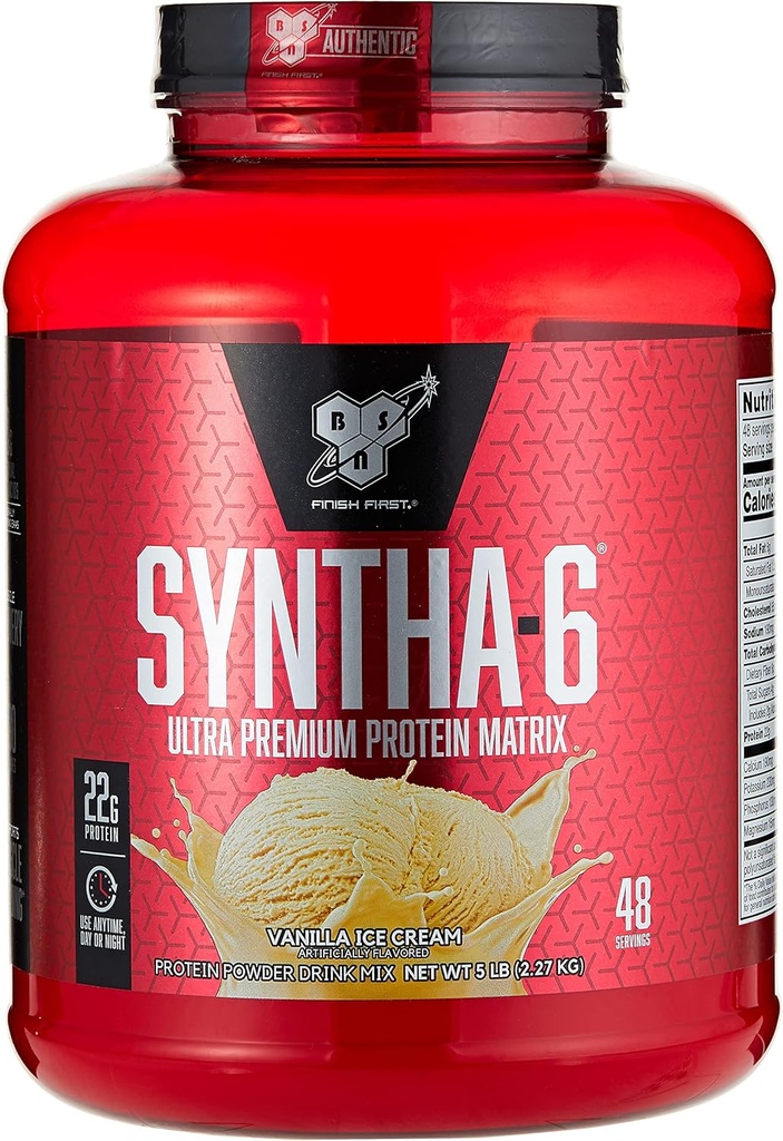 BSN SYNTHA-6 Proteīnu pulveris, Vanilla Ice Cream, 80 Ounce