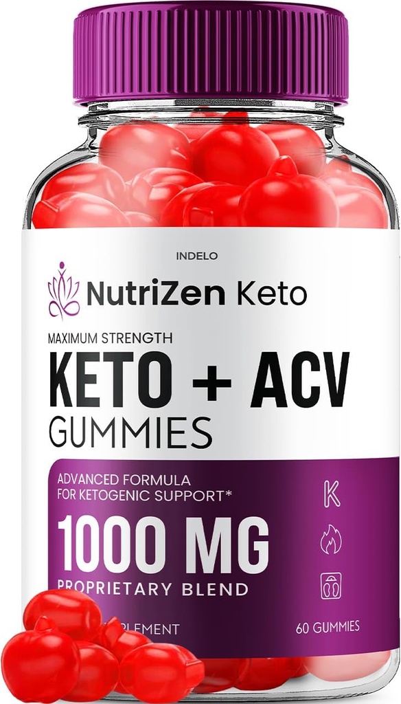 NutriZen Keto ACV Gummies - Advanced Formula Nutri Zen Keto Plus ACV Gummies Apple Sidra Etiķis Keto Nutrizen ACV Gumies Diētiskās Papildinājums Atsauksmes Vīrieši Sievietes (60 Gumies)