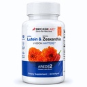 Bricker Labs Natural Lutein + Zeaxanthin Acu papildinājums – atbalsta acu, smadzeņu un ādas veselību ar makular karotinoīdi, Superior Biopieejamība, ARED2 Chosen Lutein Avots – 60 Soft Gels