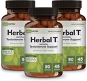 DailyNutra Herbal T Vīriešu veselības formula papildinājums izturības, Vitality, & Healthy Aging - ar KSM-66 Ashwagandha, Tongkat Ali, Tribulus, Eleuthero, & Horny Kazas Weed (3-Pack)