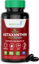 Astaksantīns 12mg Vegan Softgels – augstas aktivitātes antioksidants ādai, acīm un imūnsupportam – ne-GMO, bez lipekļa, sojas, laktozes un GSE, 60 Vegan Softgels, 2 mēnešu piegādes