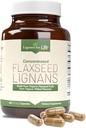 Lignans for Life Linxeed Lignans suņiem un cilvēkiem + IAM - Omega 3 taukskābes, augstie fiber Antioksidanti - Uzlabot Shiny Coat, Gremošanas un sirds veselība suņiem, 15mg, 180 Linsēklu kapsulas, 1 iepakojums