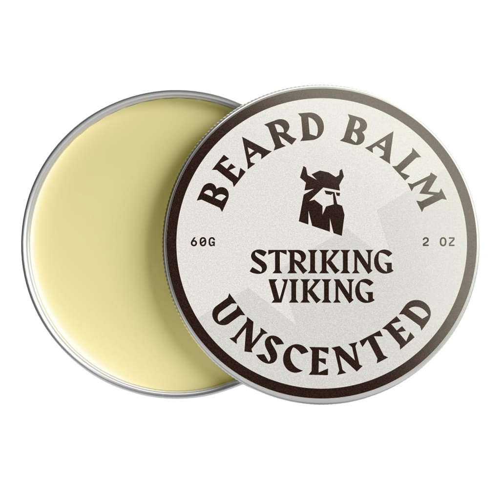 Viking Beard Balzams vīriešiem - atstāt bārda kondicionieris - stilīgs balzams Ražots no dabiski atvasināta bārda sviesta, argana un jojobas eļļas (2 Ounce (1 iepakojums), negrūsts)