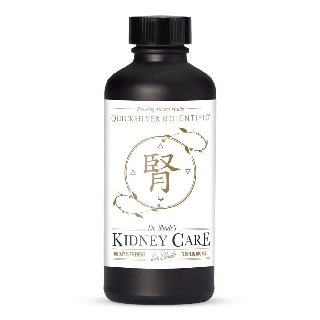 Quicksilver Scientific Niere Care - Nieru tīrīt & Limfatiskās Drenāžas Papildinājumi - Astragaloside IV ekstrakts, Zhu Ling, Goldenrod, Ferulic Acid, He Shou Wu & Dandelion Leaf (3.38oz / 100ml)