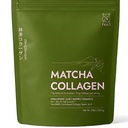FKRO Matcha kolagēna pulveris w Biotīns, hialuronskābe un C vitamīns - veselīgi mati, āda un nagus - I un III dabas tips hidrolizēts kolagēna pulveris, nesaldināts Matcha Latte - 22 Serves, 7.9oz