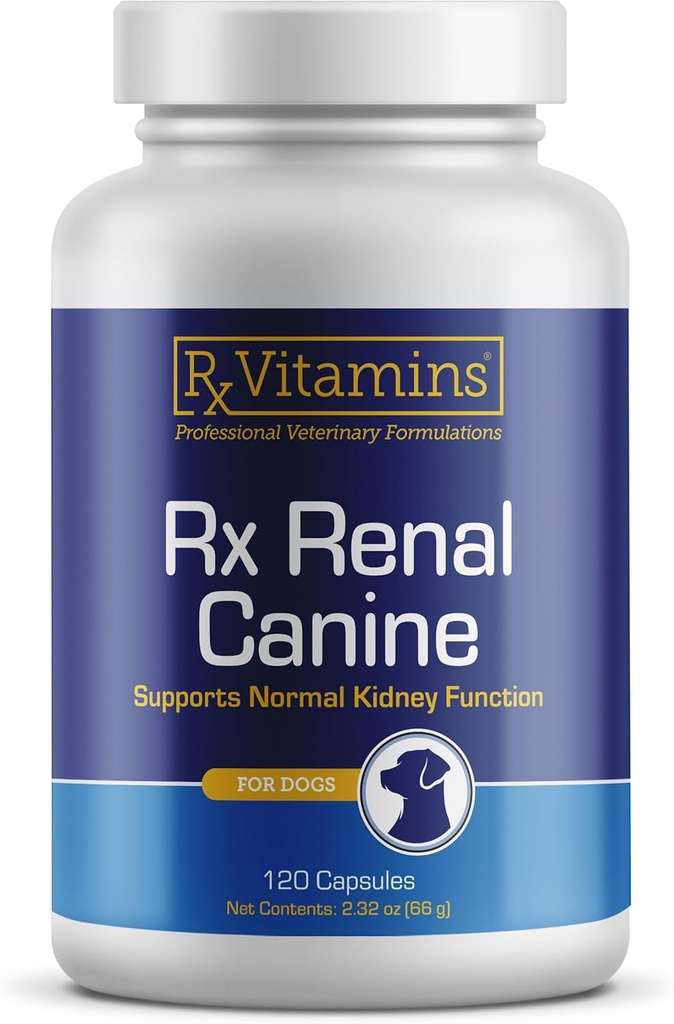 Rx Vitamīni Rx Nieru Kanēlis Nieres Atbalsts suņiem - Piena Thitle ekstrakts, zaļā tēja, & Cordyceps Kapsulas suņiem - Suņu nieru atbalsta papildinājums - 120 sn