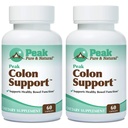 Pīķa tīrs un dabas Colon atbalsts - Colon Cleanse un Detox Papildinājums gremošanas veselībai - Gut Health Atbalsts ar inulīnu un Senna Leaf ekstrakti - ar Fiber, prebiotikas, un probiotikas - 2 Pack