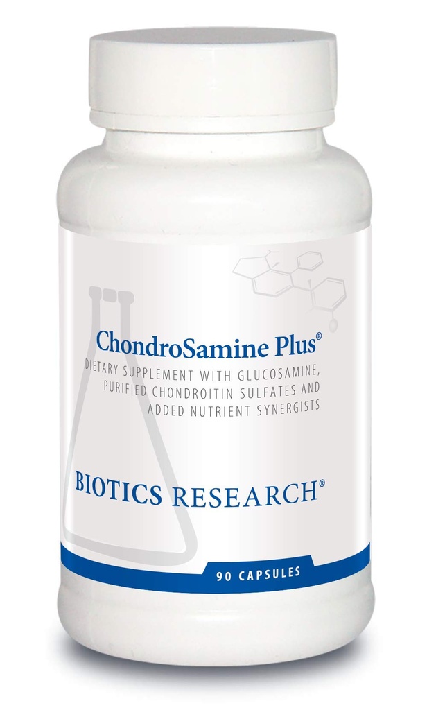 Biotika Pētniecība ChondroSamine Plus Glikozamīns Plus Hondroitīns, MSM, Vitamīni un minerālvielas, locītavu un savienojošo audu atbalsts, veselīgs un kustību ease. 90 kapsulas