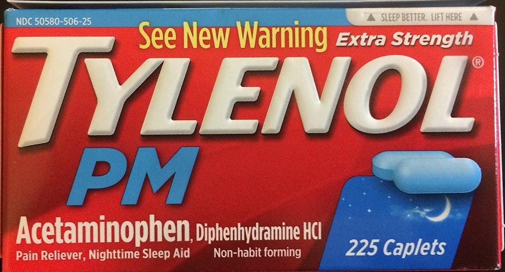 Tylenol PM Extra Strength Caplets (225 ct.) (2 iepakojumi)