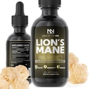 Lauvas Mane sēņu papildinājums - Organic Lions Mane ekstrakts smadzeņu veselībai, atmiņai, fokusam un imūnsupport - Nootrop Vegan Liquid Tincture - Ražots ASV - 4 Fl Oz