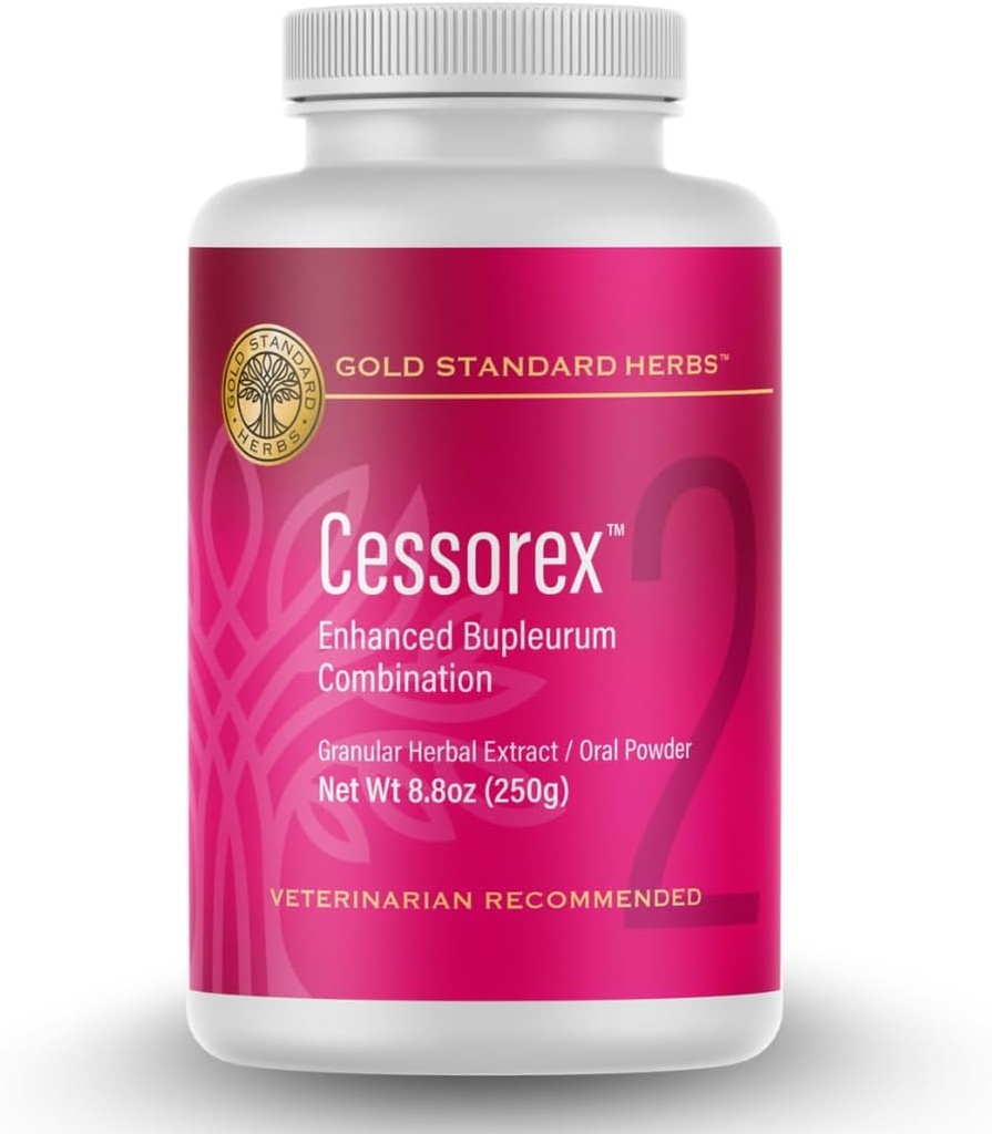 Cessorex Alergy Relief un ādas imūnās funkcijas atbalsta papildinājums suņiem ar zelta standarta herbs, Visas dabas Bupleurum Kombinācija, 250 grami Pulveris