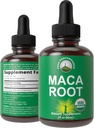 Maca Root Liquid Drops. USDA Organic Vegan Extract Papildinājums sievietēm un vīriešiem. Maca par enerģiju, izturība, un Mood atbalsts. Bez glutēna kapsulas