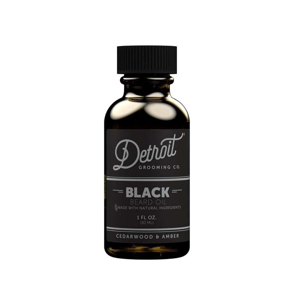 Detroitas lucernas eļļa Hidratēšana un barošana Formula ar vitamīnu Ciedarwood & Amber • Melna (1 oz)